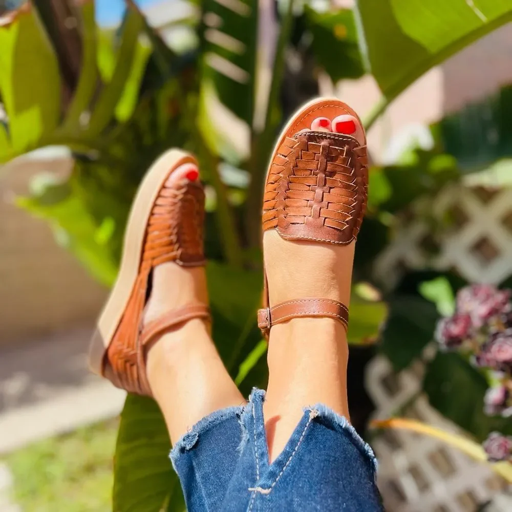 Handmade Open Toe Platforms - Picture 1 of 6